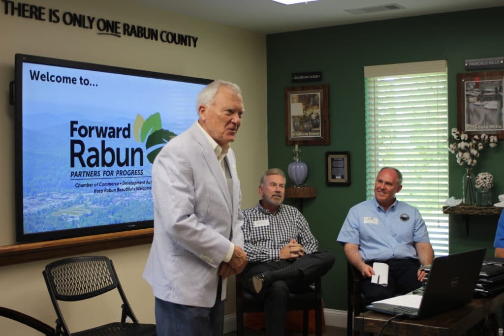 Former Governor Nathan Deal addresses the Forward Rabun Board of Directors